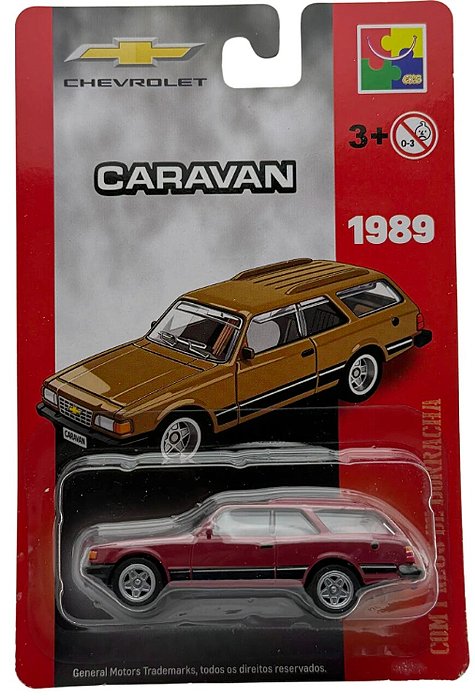 Carro Miniatura Chevrolet Metal Caravan Vermelho 1989
