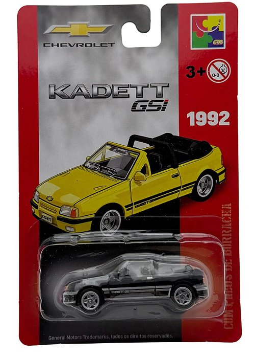 Carro Miniatura Chevrolet Metal Kadett GSI Preto 1992