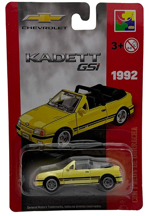 Carro Miniatura Chevrolet Metal Kadett GSI Amarelo 1992