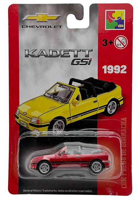 Carro Miniatura Chevrolet Metal Kadett GSI Vermelho 1992