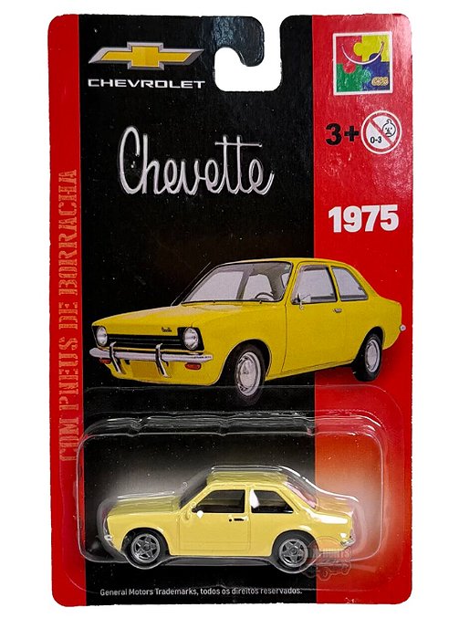 Carro Miniatura Chevrolet Metal Chevette Amarelo 1975