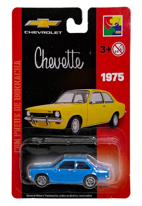 Carro Miniatura Chevrolet Metal Chevette Azul 1975