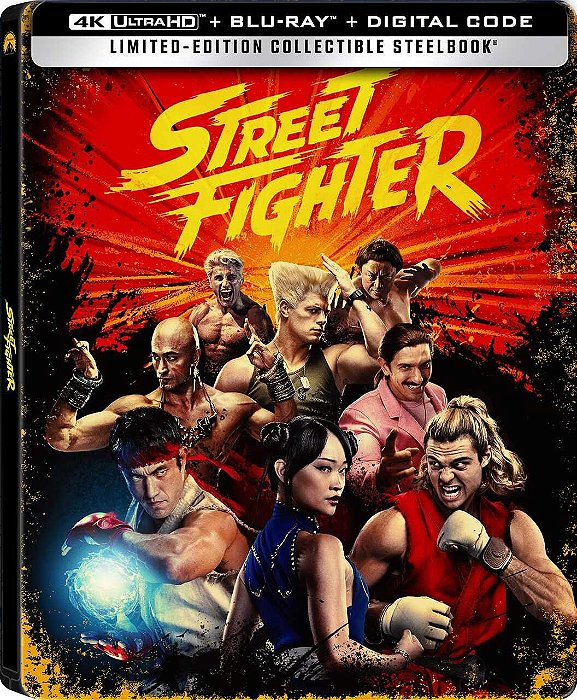 Steelbook 4K Ultra HD + Blu-Ray Street Fighter Select Your Champion (2026 SEM PT) Pre Venda DATA A DEFINIR