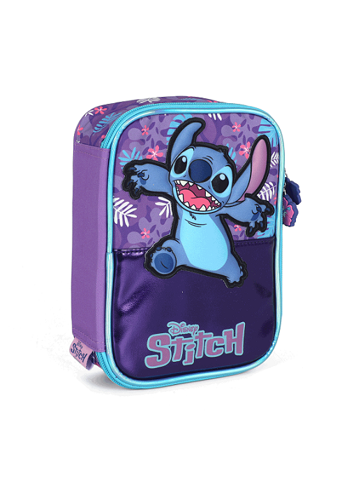 Estojo Box Escolar Stitch Roxo Luxcel