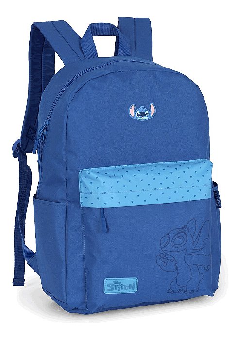 Mochila Juvenil Costa Stitch Azul Luxcel