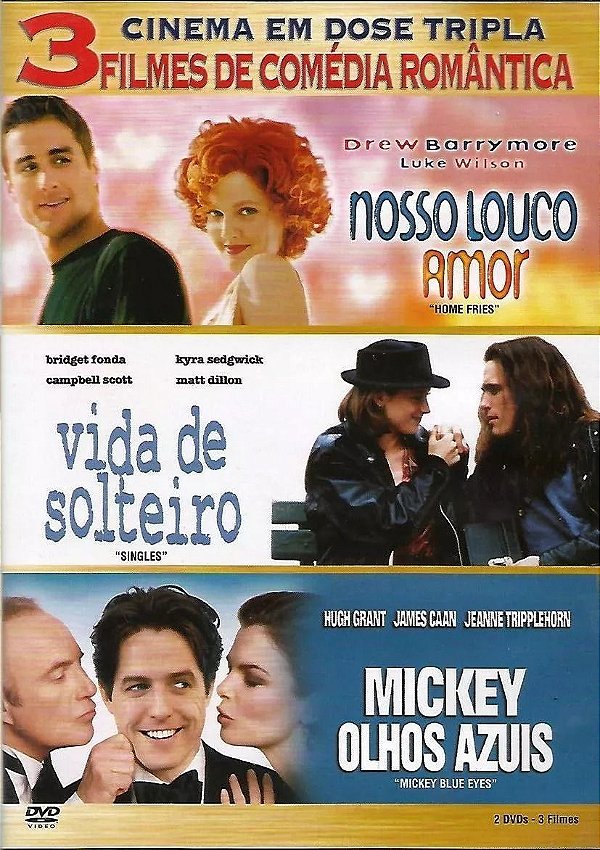 Dvd Nosso Louco Amor / Vida De Solteiro / Mickey Olhos Azuis