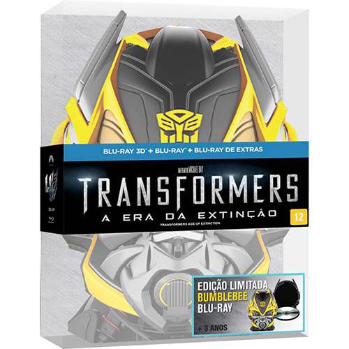Blu-Ray 3D / Blu-Ray - Transformes a Era da Extinção - Mascara Bumblebee