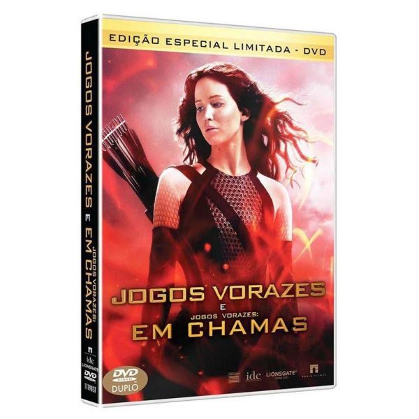 DVD DUPLO JOGOS VORAZES + JOGOS VORAZES -  EM CHAMAS