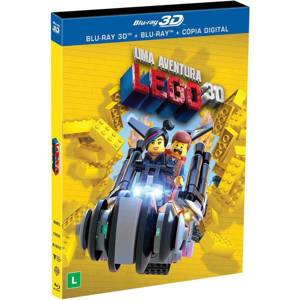 Blu-Ray 3D + Blu-Ray + Cópia Digital Uma Aventura Lego