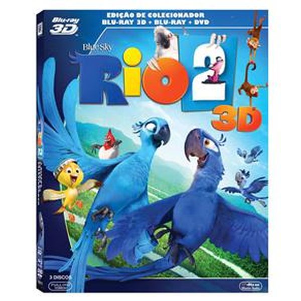 Blu-ray 3d + Blu-ray + Dvd Rio 2