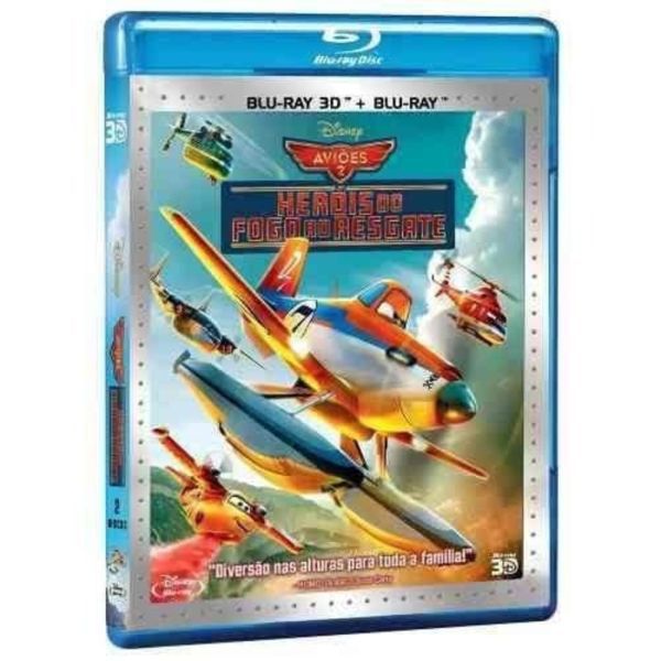 Blu Ray 3D + Blu Ray  Aviões 2 Herois Do Fogo Ao Resgate