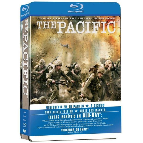 Box Blu-ray The Pacific - Série Completa - Lata danificadas com amassados