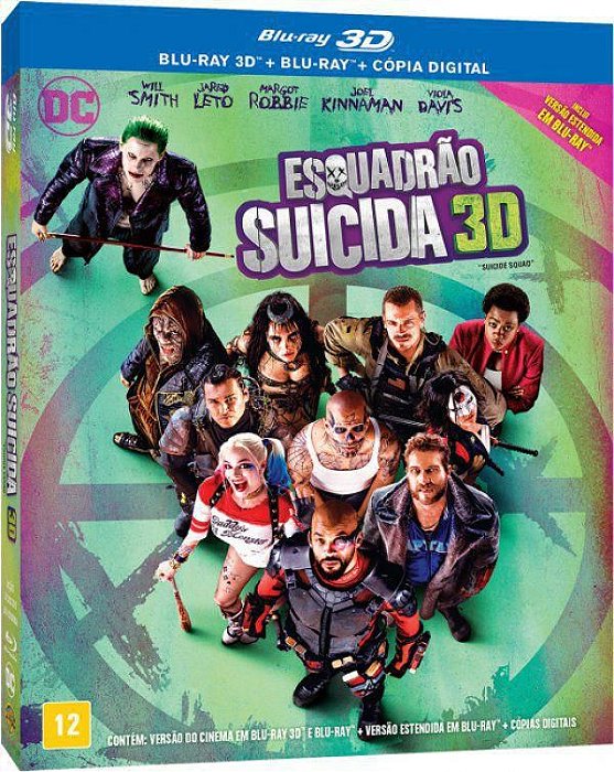 Blu-ray (3D + 2D) - Esquadrão Suicida - Versão Estendida