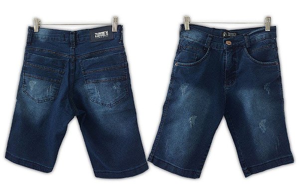 Bermuda Masculina Jeans Wear Puido 98% Algodão e 2% Elastano