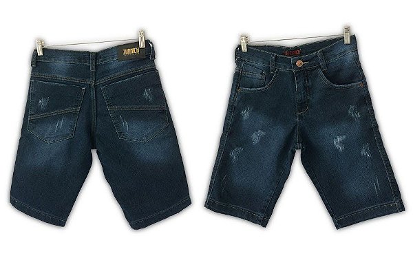 Bermuda Masculina Jeans Wear Puido 98% Algodão 2% Elastano