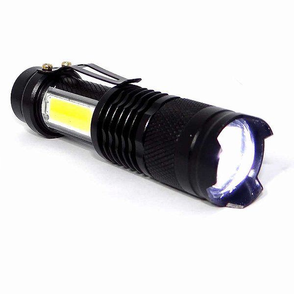Lanterna Lampião Mini USB Hz-03-1068 Clip Zoom e Estojo