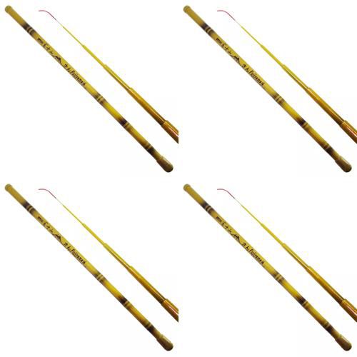 Kit 4 Varas Bambu Curto Fujiyama 2,70, 3,00, 3,60 e 4,00m 40% Carbono