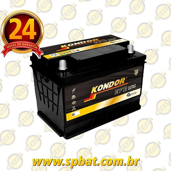 bateria kondor EFB22AD EFB 60AH para carros com sistema star stop - SP BAT  - Baterias
