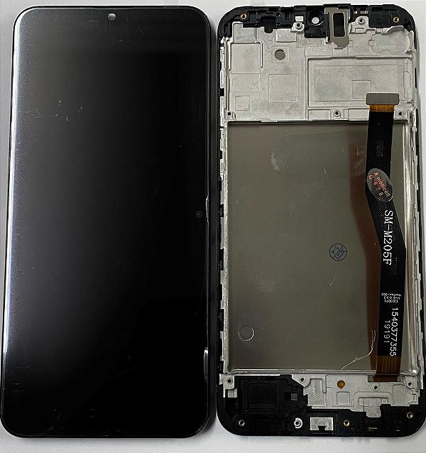 Frontal Completa Tela Touch Display Lcd Samsung M20 M205 ** Com Aro **