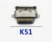 Kit com 4 Conector Carga Lg K51 Tipo C Solto Original