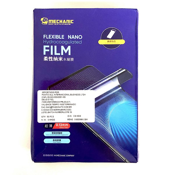 Película Mechanic De Hydrogel Flexível 50 Unidades