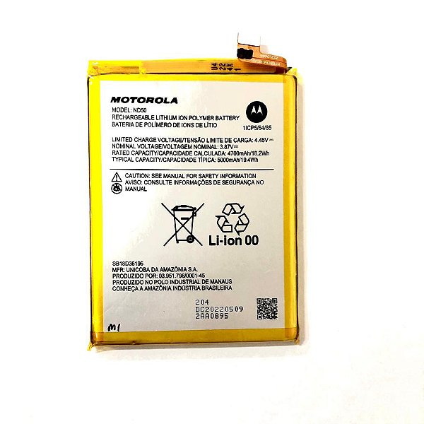 Bateria Motorola Moto G62 Nd50 ( Xt2223 ) / G31