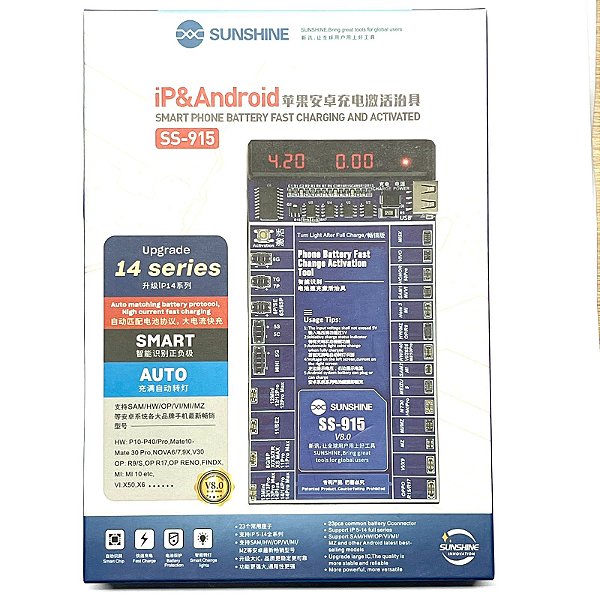 Placa Ativadora de Baterias para Iphone e Android Sunshine SS-915 ( Até 15 Pro Max )