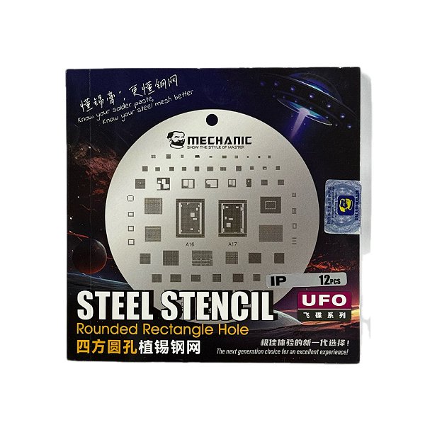 Kit Stencil BGA Mechanic UFO iPhone  Com 12 Peças ( 6 ao 15 Pro Max )