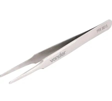 Pinça Reta Cinza Vonder para Manutenção de Celulares PRV0013