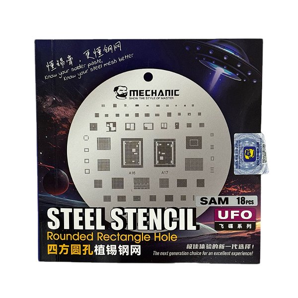 Kit Stencil Mechanic BGA Samsung com 18 Peças UFO