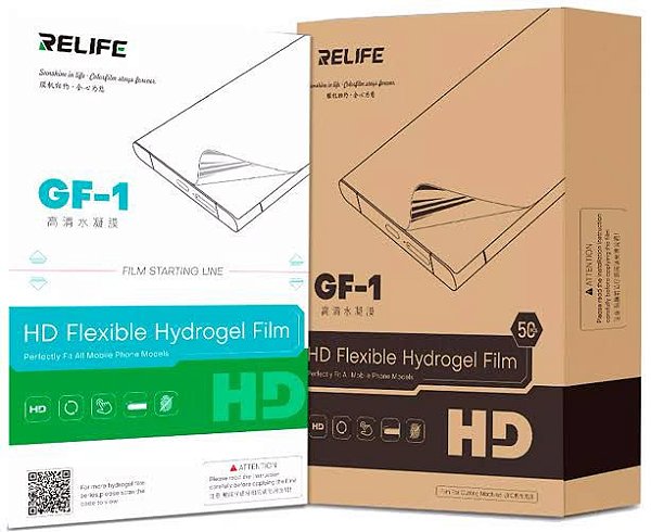 Película Hydrogel Flexível Clear Relife GF-1 50 Unidades