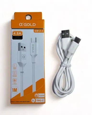 Cabo de Dados USB Rápido 4.8A Tipo C  A' Gold - CB12-3