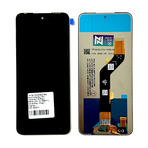 Frontal Completa Tela Touch Display LCD Infinix Hot 12 Play ( X6818 ) Hot 12 ( X6817 ) Hot 20 Play