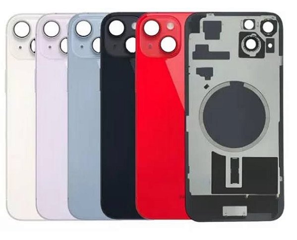 Tampa Traseira Vidro Apple iPhone 14 Plus Com Lente e Aro