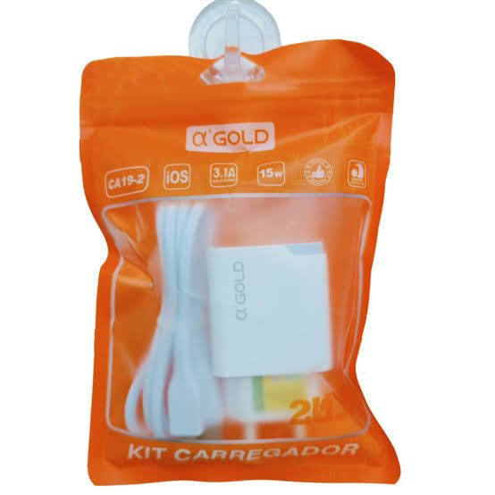 Carregador Rápido CA19-2 3.1A Com 2 USB - A'Gold Para iPhone Lightning