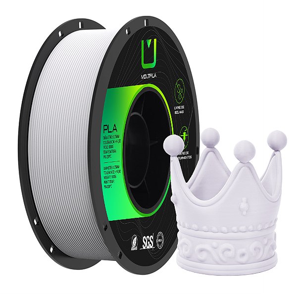 Filamento MultFila Impressora 3D PLA Matte Branco 1kg