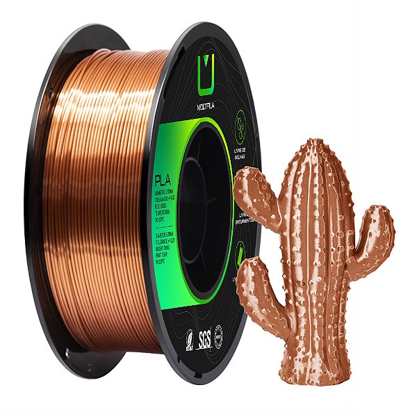Filamento MultFila Impressora 3D PLA Silk Bronze 1kg