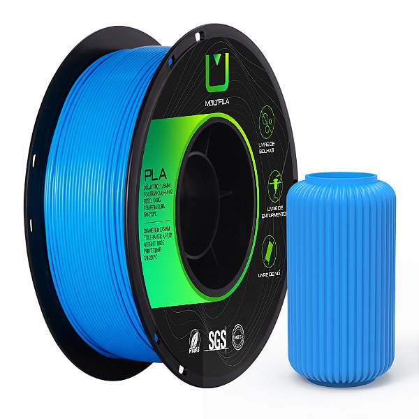 Filamento MultFila Impressora 3D PLA Azul 1kg