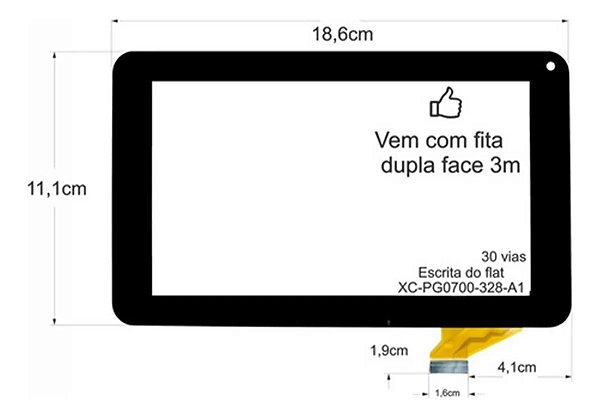 Touch Screen Tablet Universal Multilaser DL M7s Xc-pg0700-328-a1 | Ml-s01e