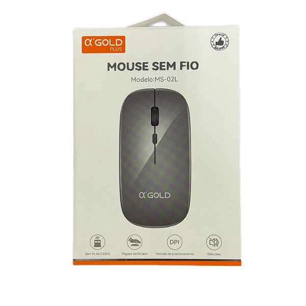 Mouse Sem Fio 2.4 Ghz Recarregável A'Gold MS-02L