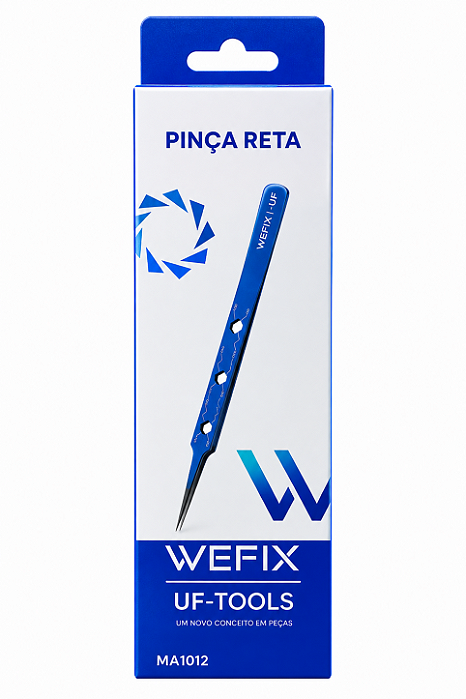 Pinça Reta Profissional WEFIX Para Manutenção de Celulares