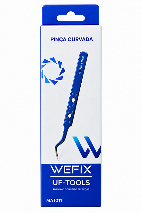 Pinça Curva Profissional WEFIX Para Manutenção de Celulares