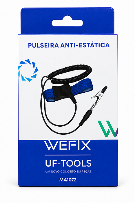 Pulseira Anti-Estática Profissional WEFIX Com Fio 2,4m