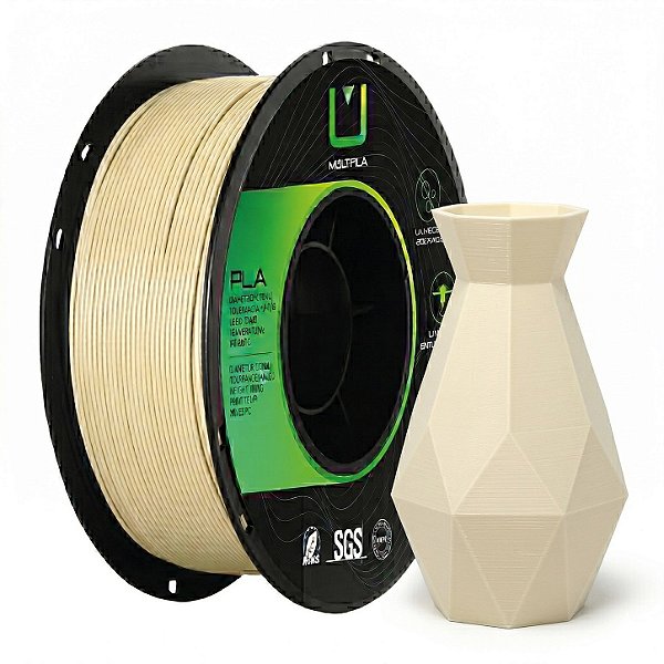 Filamento MultFila Impressora 3D PLA Matte Bege Mist 1kg 1.75mm