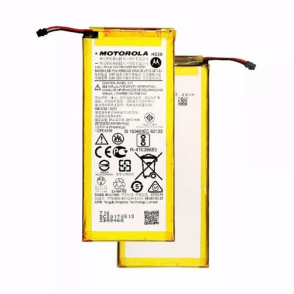 Bateria Motorola Moto G5S Xt1792 /G5S Plus Xt1802 ( Hg30 ) - Smarts Parts