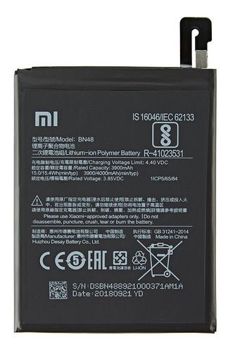 Bateria Xiaomi Redmi Note 6 Pro ( Bn48 )