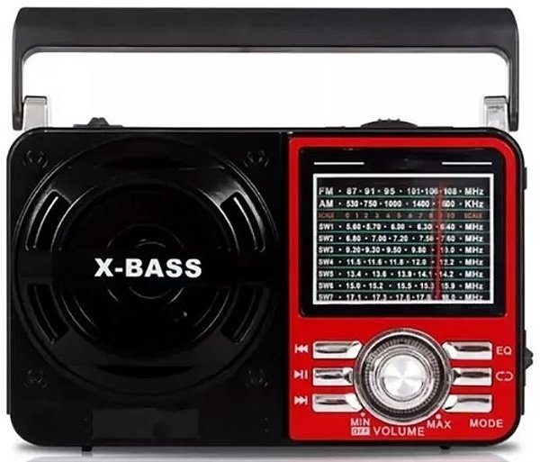 Radio Caixa de Som Retrô USB - XBASS - LELONG LE-616