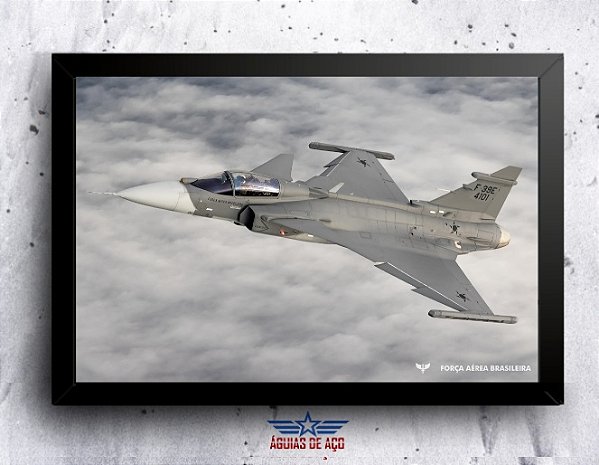 Quadro - GRIPEN FORÇA AÉREA BRASILEIRA (20cm x 30cm)
