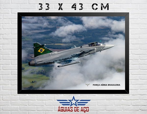 Quadro - Gripen - FAB (33cm x 43cm)