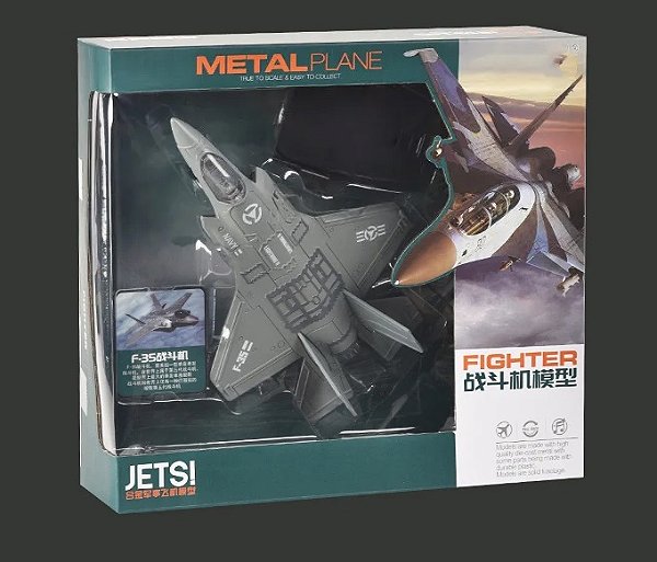 Caça F-35 (25CM) - BRINQUEDO (com luzes e fricção)